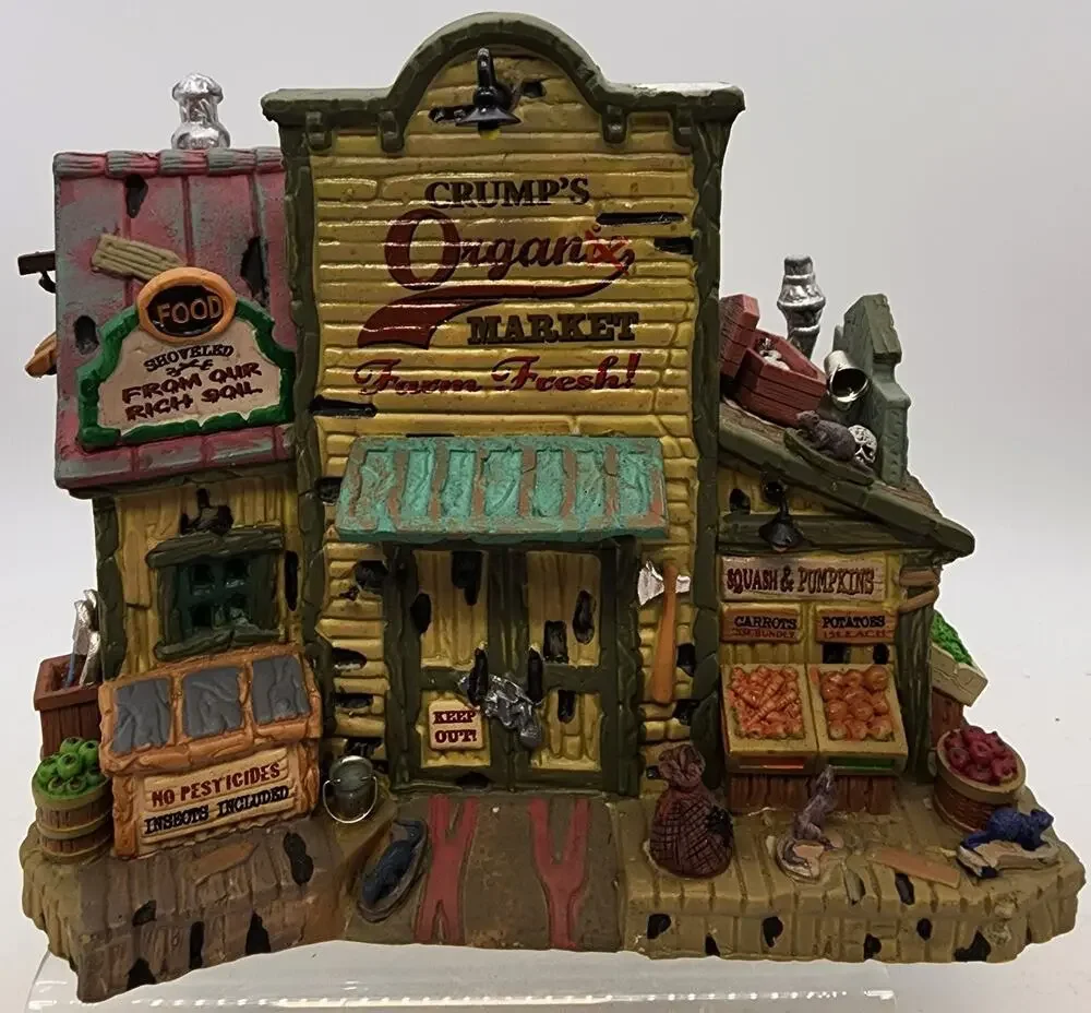 Lemax Spooky Town 2012 CRUMP'S ORGANIC MARKET 25329 LIGHTED HALLOWEEN Building